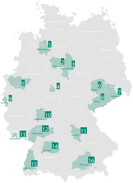 Die Regionalverbände im Überblick