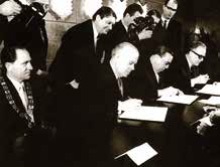 Meilenstein in der Geschichte der Regionalverbände: Unterzeichnung des Staatsvertrages zur Gründung des Raumordnungsverbandes Rhein-Neckar am 3. März 1969